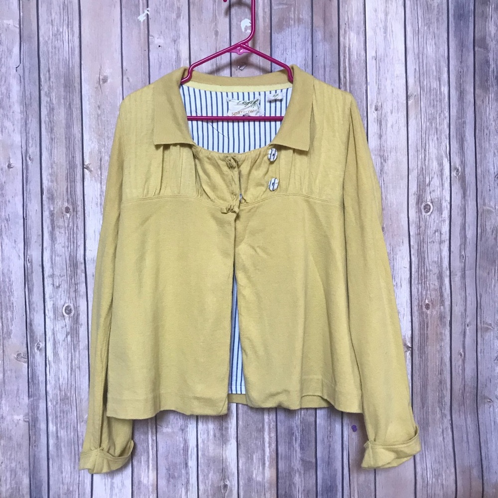 Anthropologie  Cotton/Linen Jacket Sz L Spring